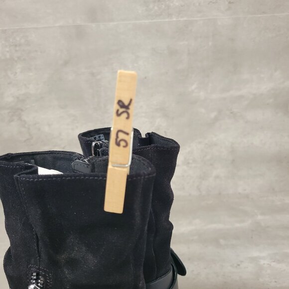 Clarks Womens Boots Size 7 M Black Suede Nissini Pearl Size Buckle New - Picture 13 of 13